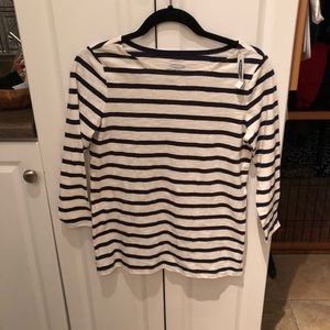 Long Sleeve navy striped shirt